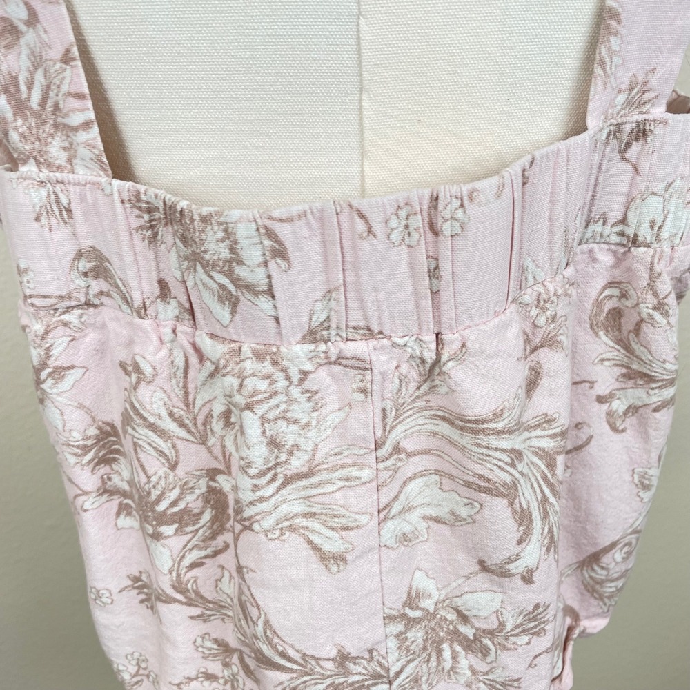 Womens Tank Top Sz S Linen Cotton Babydoll Cottage Fairy Coastal Coquette Boho - Picture 5 of 6